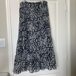 Faded Glory Tiered Flowy Maxi Skirt